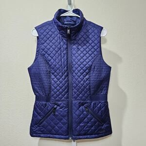 THE NORTH FACE Women's Quilted Patriotic Blue Luna Zip Vest Sz M